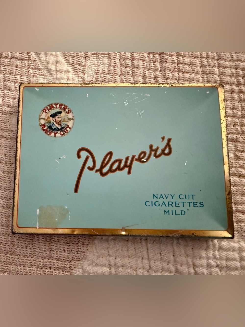 VINTAGE PLAYER’S NAVY CUT CIGARETTES MILD TIN CONTAINER